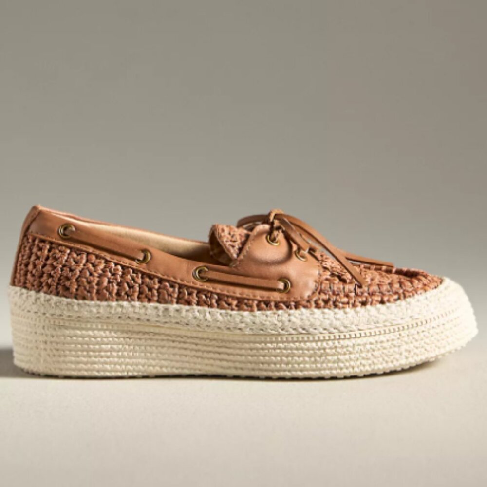 Dolce Vita Raffia Platform Boat Shoes - Brand New - Picture 2 of 8